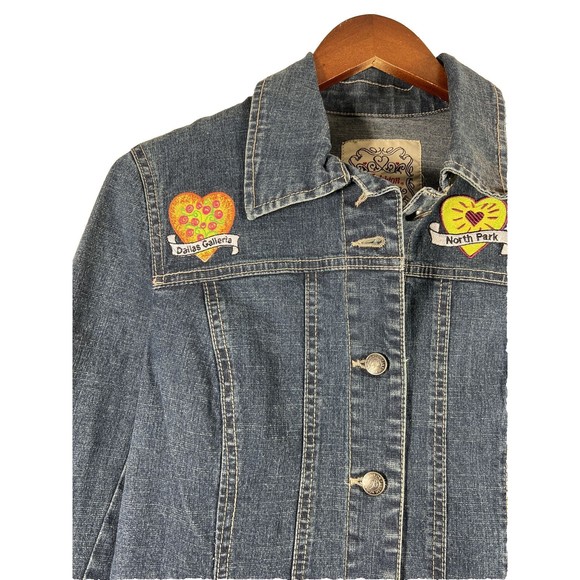 Brighton Embroidered Button Jean Follow Your Heart Denim Jacket Dallas TX Small - Picture 4 of 15